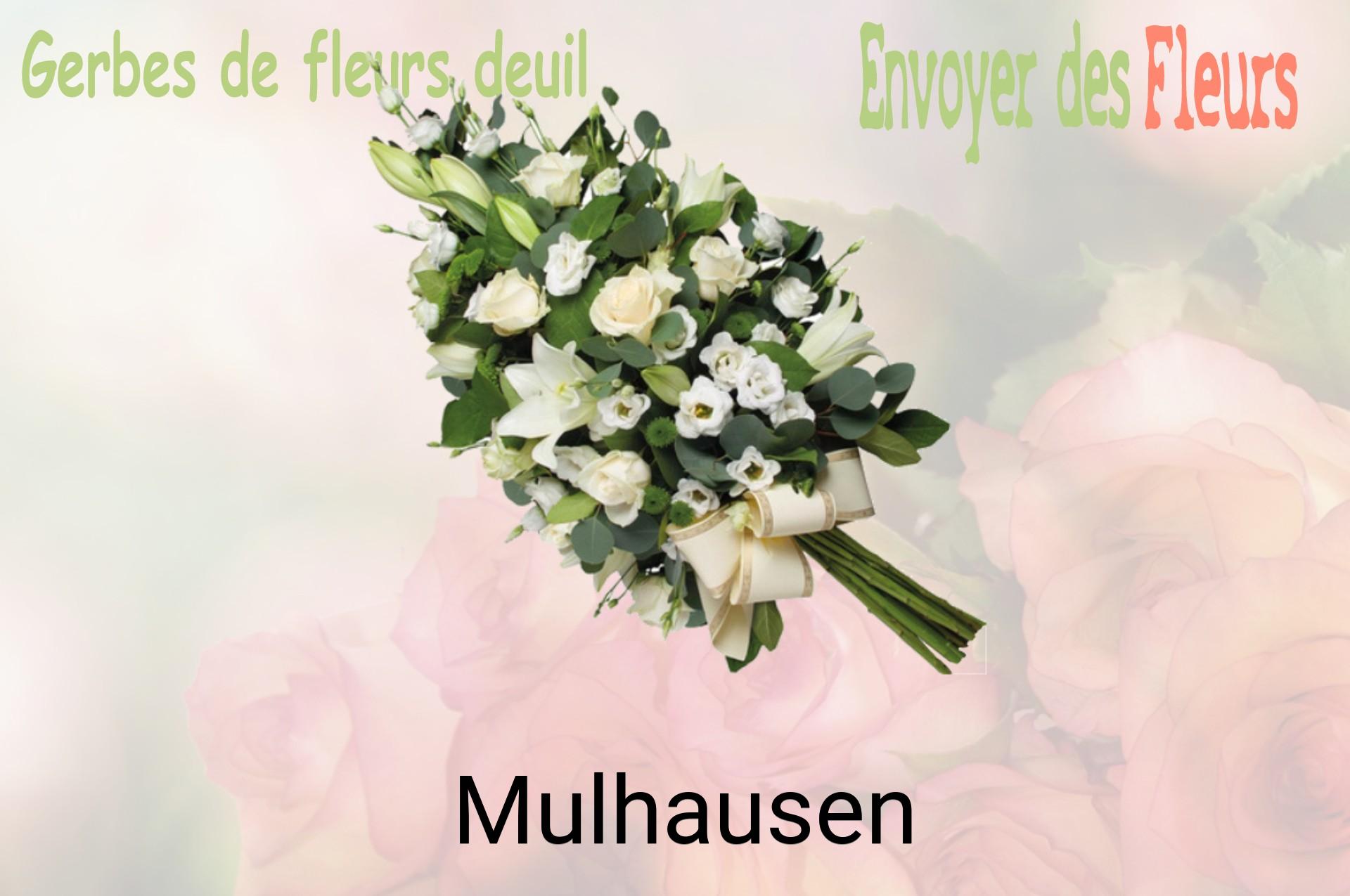 Gerbe de fleurs de deuil livrée à Mulhausen
